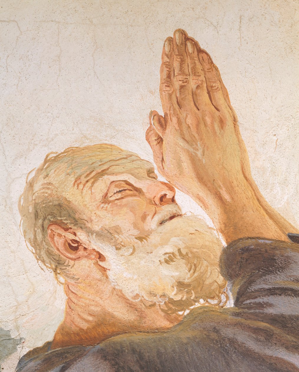Abraham och änglarna, av Giambattista Tiepolo (1696-1770), fresk, detalj, ärkebiskopens palats, Udine av Giovanni Battista Tiepolo