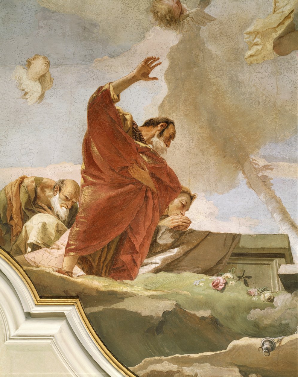 Assumption, av Giovanni Battista Tiepolo (1696-1770), fresk, detalj, oratorium för renhet, Udine av Giovanni Battista Tiepolo