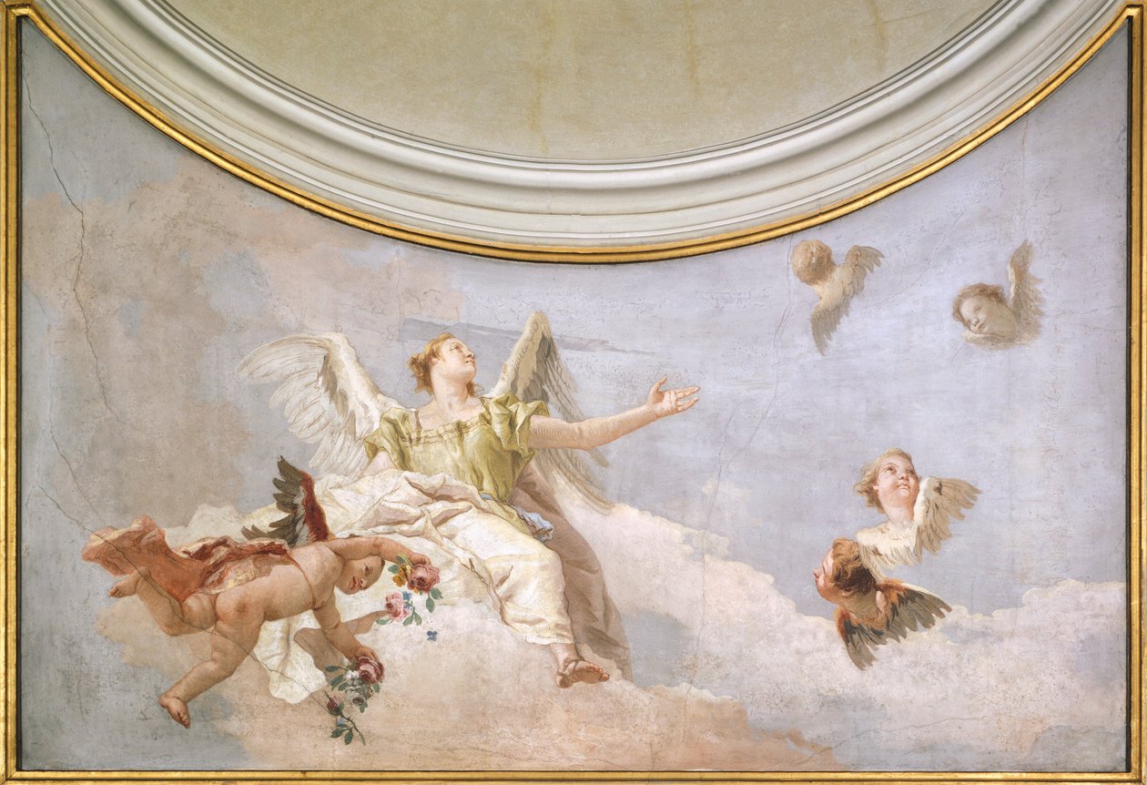 Assumption, av Giovanni Battista Tiepolo (1696-1770), fresk, detalj, oratorium för renhet, Udine av Giovanni Battista Tiepolo