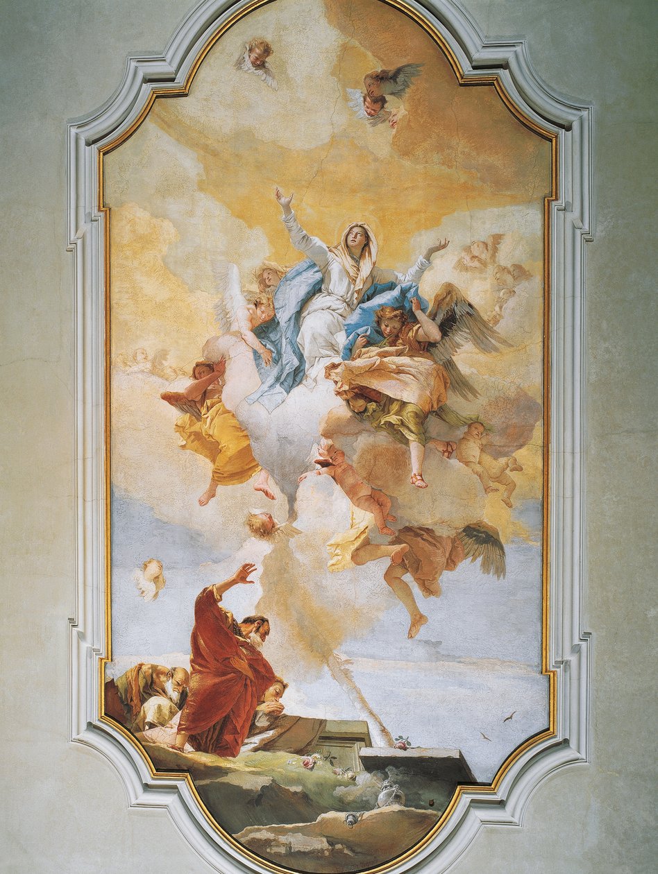 Assumption, av Giovanni Battista Tiepolo (1696-1770), fresco, Oratory of Purity, Udine av Giovanni Battista Tiepolo