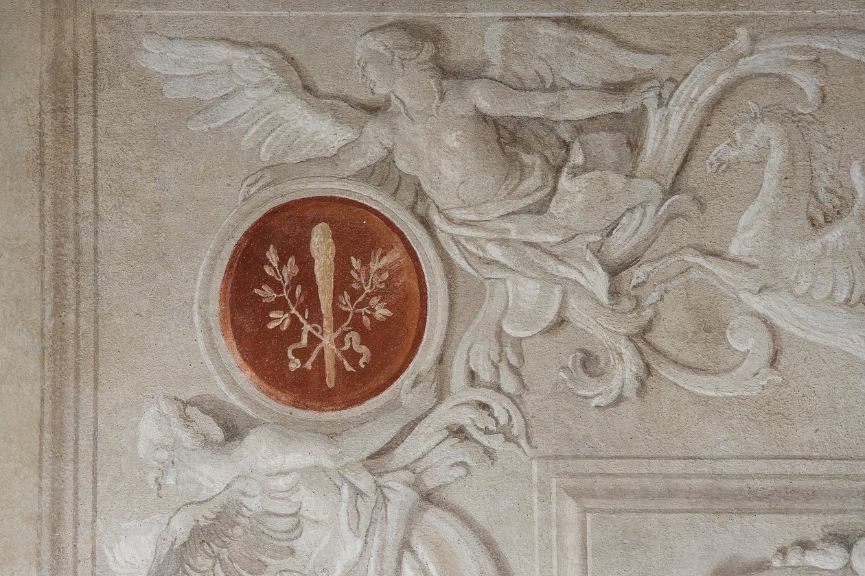 Detalj av fresk, från Aeneidens rum i Palazzina av Giovanni Battista Tiepolo