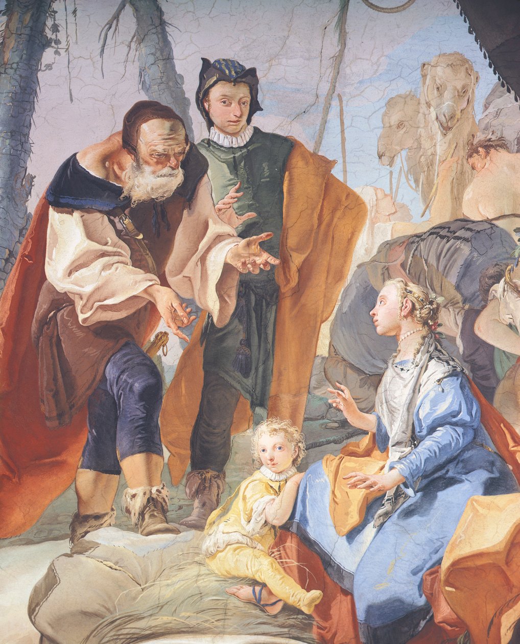 Fresker i galleriet av ärkebiskopens palats i Udine av Giambattista Tiepolo (1696-1770), detalj av Giovanni Battista Tiepolo