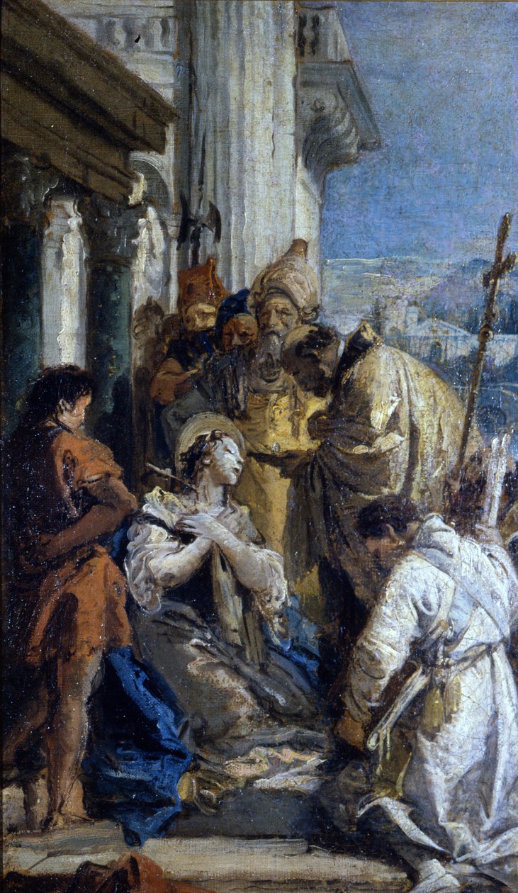 Giovanbattista Tiepolo: Sankta Lucias gemenskap. Slottsmuseet. Milano av Giovanni Battista Tiepolo
