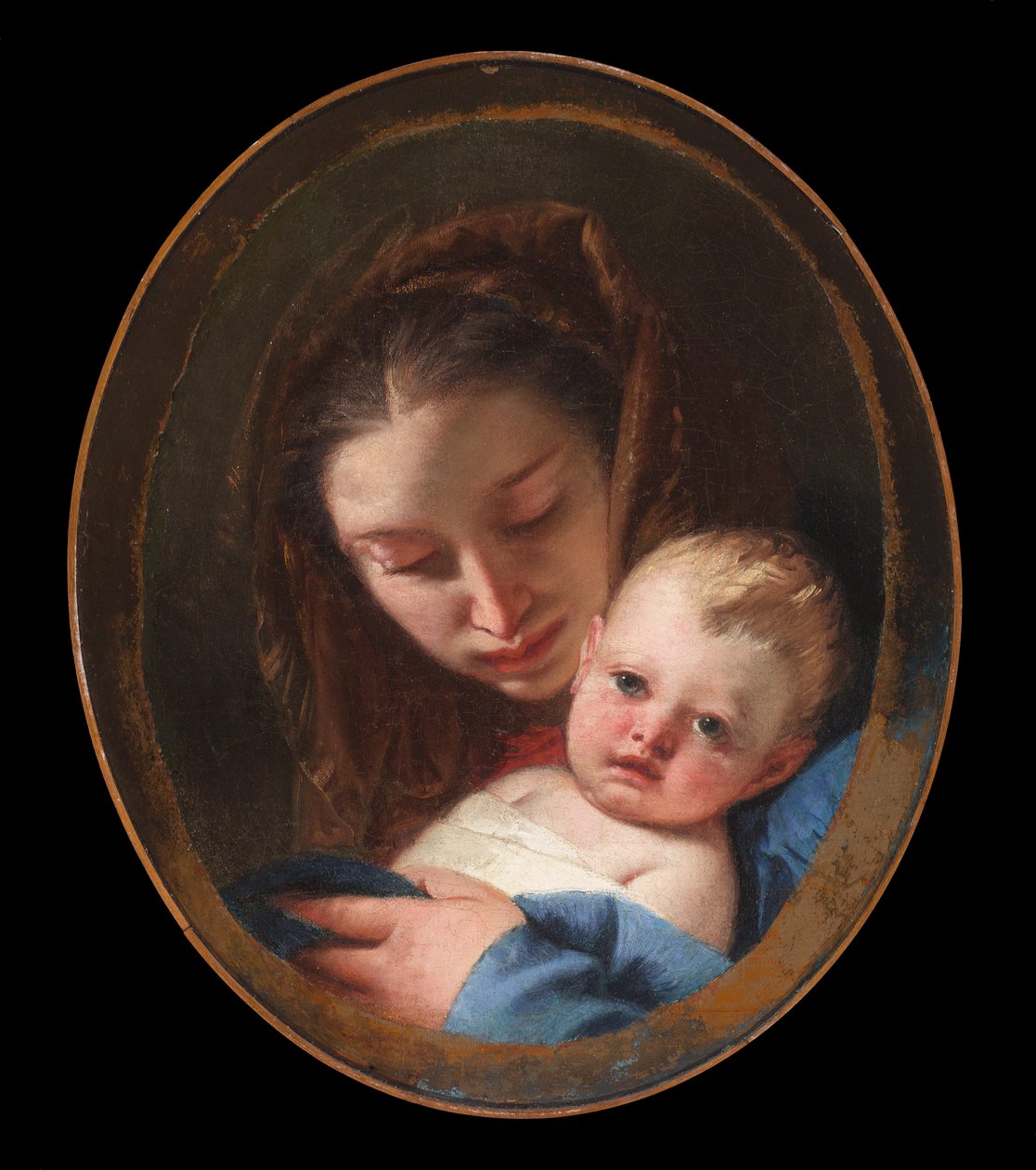 Madonna med barn, ca 1730-45 (olja på duk) av Giovanni Battista (1696 1770) Tiepolo