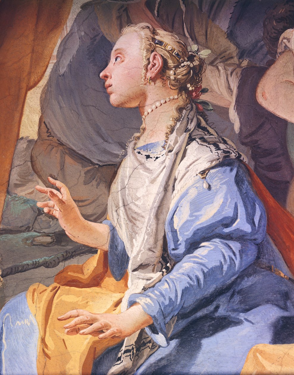 Rachel gömmer idoler, av Giambattista Tiepolo (1696-1770), fresk, ärkebiskopens palats i Udine av Giovanni Battista Tiepolo