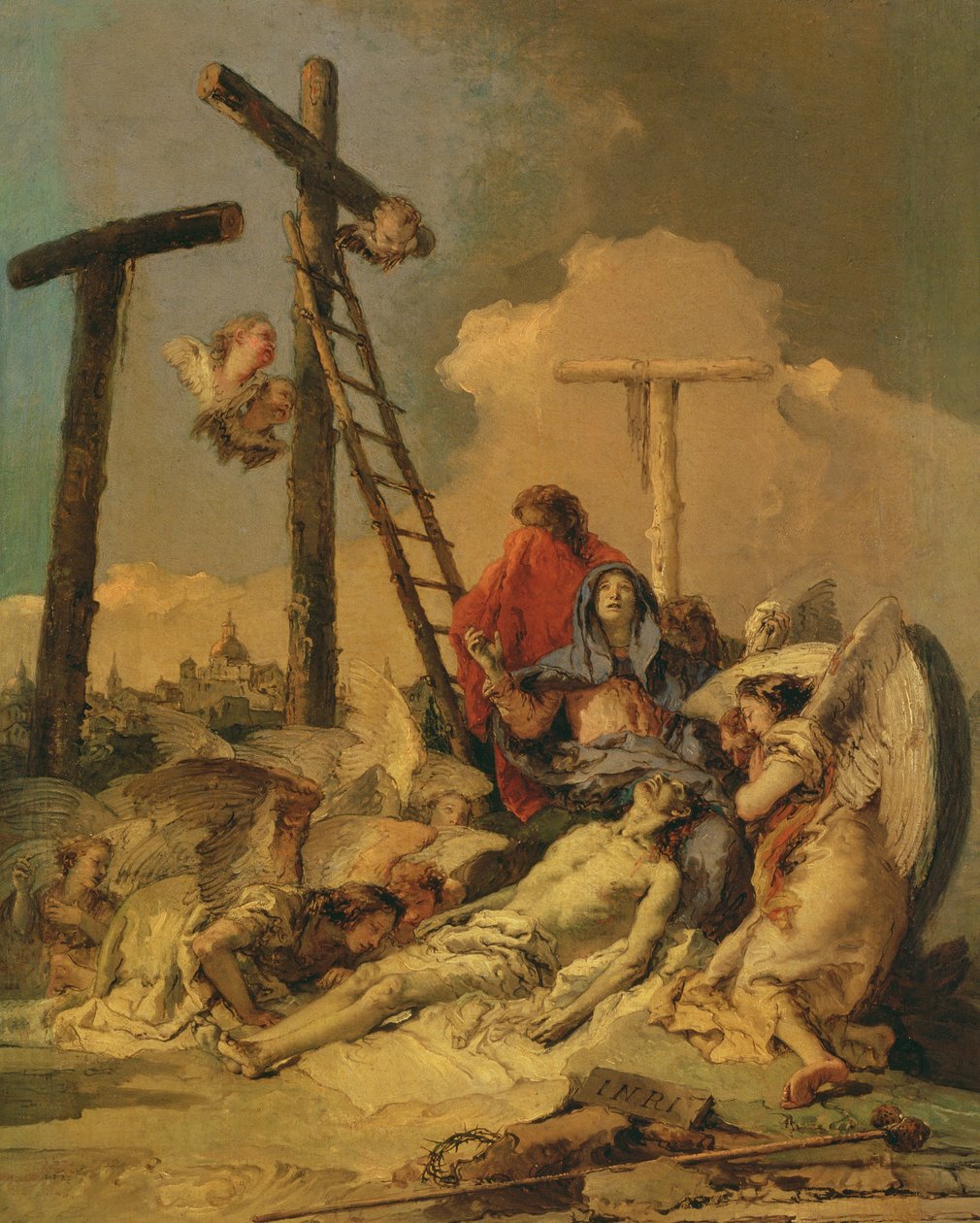 The Deposition (olja på duk) av Giovanni Battista Tiepolo