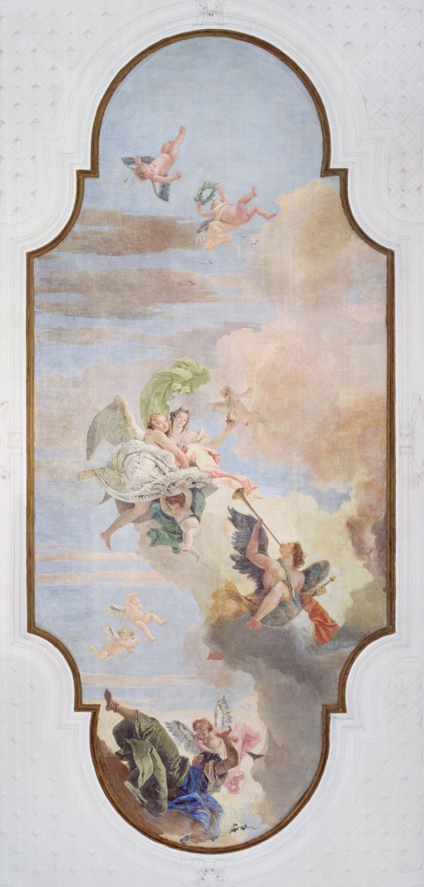 Styrkans och försiktighetens triumf (fresk) av Giovanni Battista Tiepolo