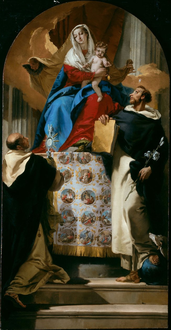 Jungfru och barn med Saints Dominic och Hyacinth av Giovanni Battista Tiepolo