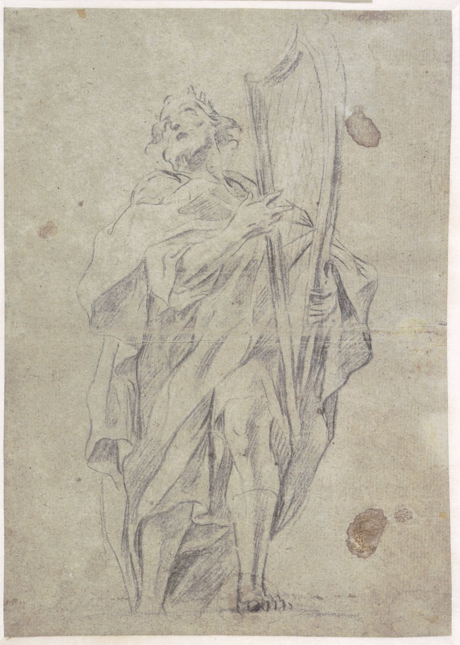 Kung David med sin harpa av Giovanni Battista Beinaschi