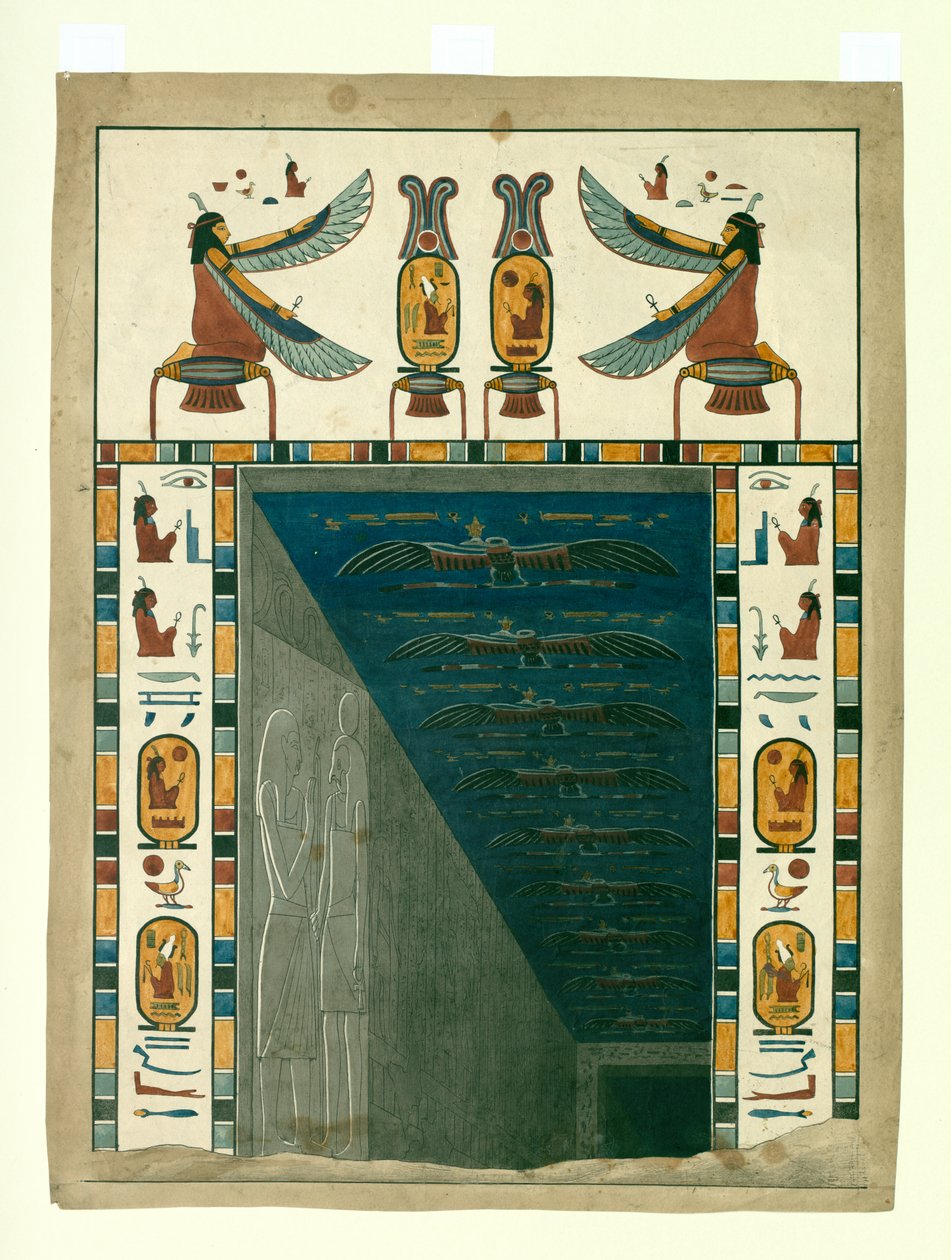 Gravdörr eller ingång, från den egyptiska graven Sety [sic] I av Giovanni Battista Belzoni