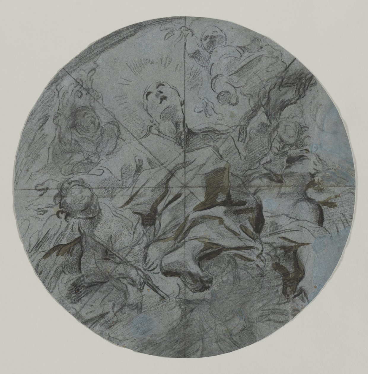 Apoteos av ett helgon (recto) av Giovanni Battista Benaschi