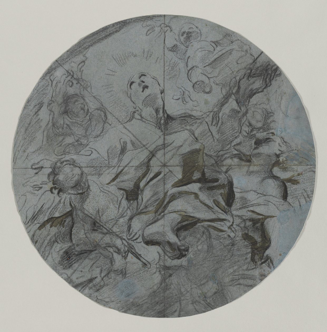 Apotheosis of a Saint recto, andra hälften av 1600-talet. av Giovanni Battista Benaschi