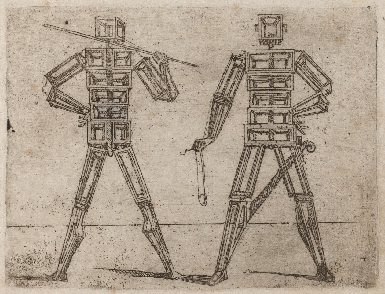 Från "Bizzarie di diverse figurer" av Giovanni Battista Bracelli