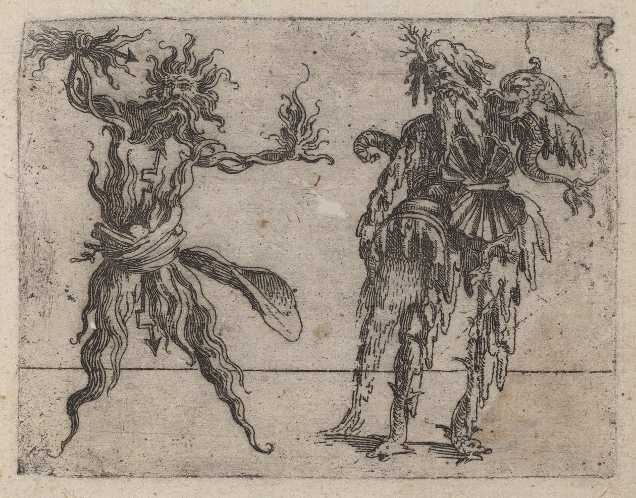Från "Bizarre of Various Figures" av Giovanni Battista Bracelli