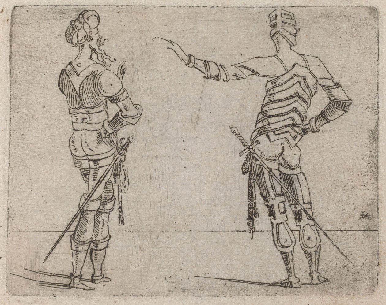 Från "Bizzarie di diverse figurer" av Giovanni Battista Bracelli
