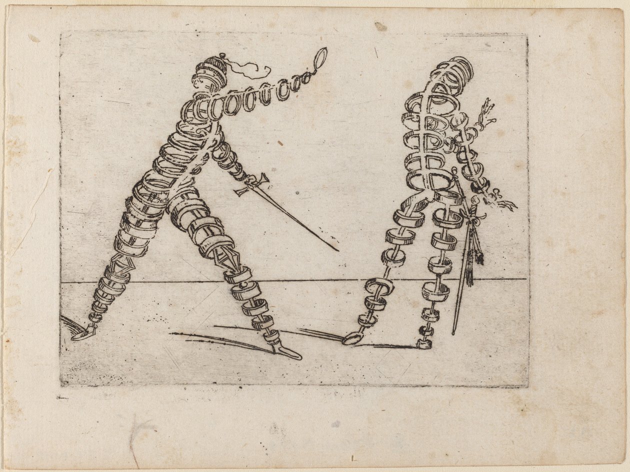 Från "Bizzarie di diverse figurer" av Giovanni Battista Bracelli