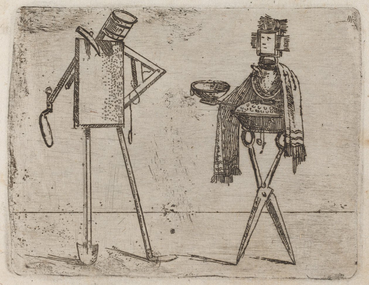Från "Bizzarie di diverse figurer" av Giovanni Battista Bracelli