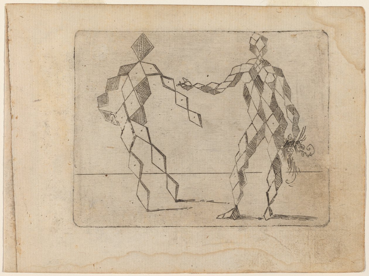 Från "Bizzarie di diverse figurer" av Giovanni Battista Bracelli