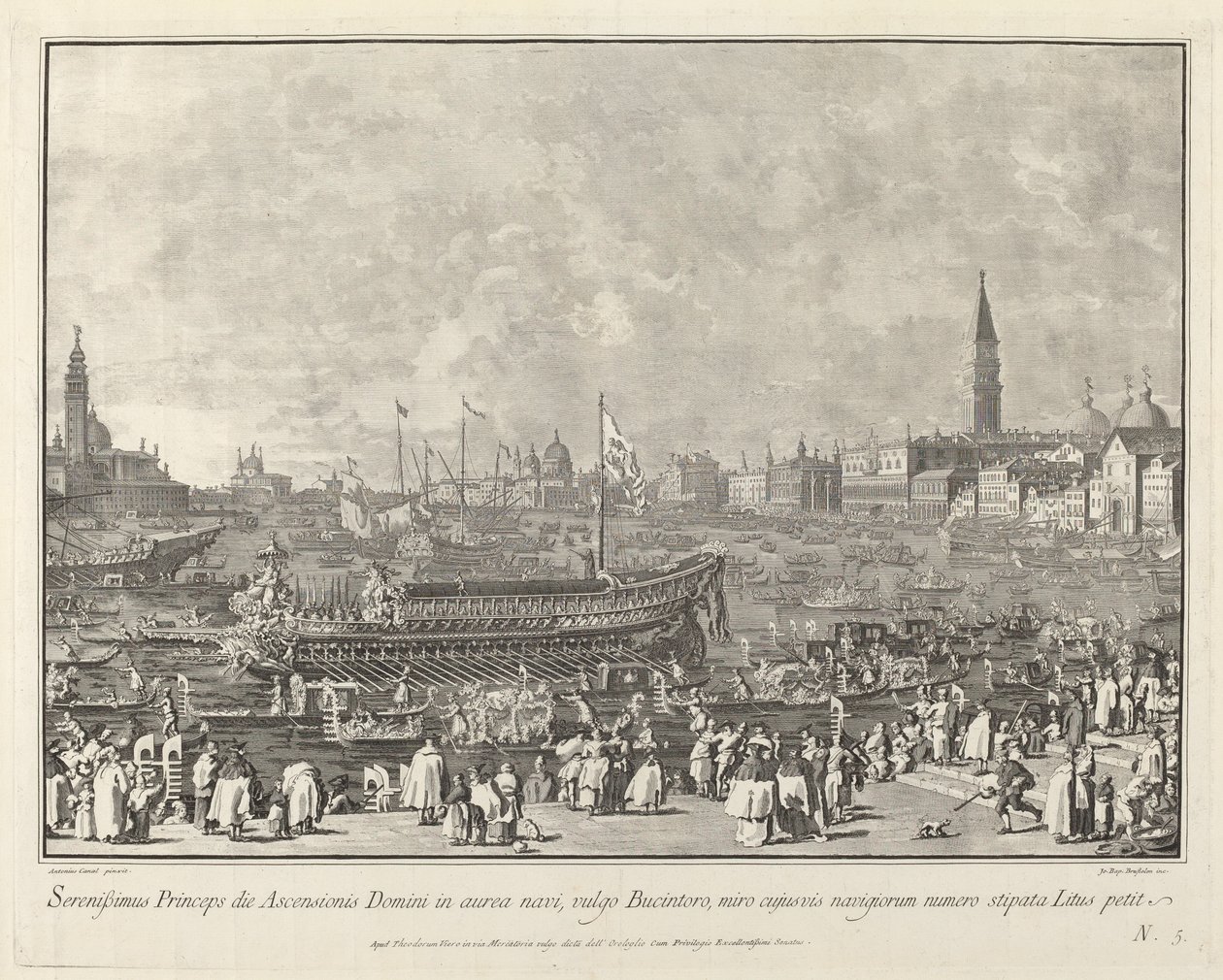 Dogen i Bucintoro avgår till Porto di Lido på Kristi himmelsfärdsdag, 17631766. av Giovanni Battista Brostoloni