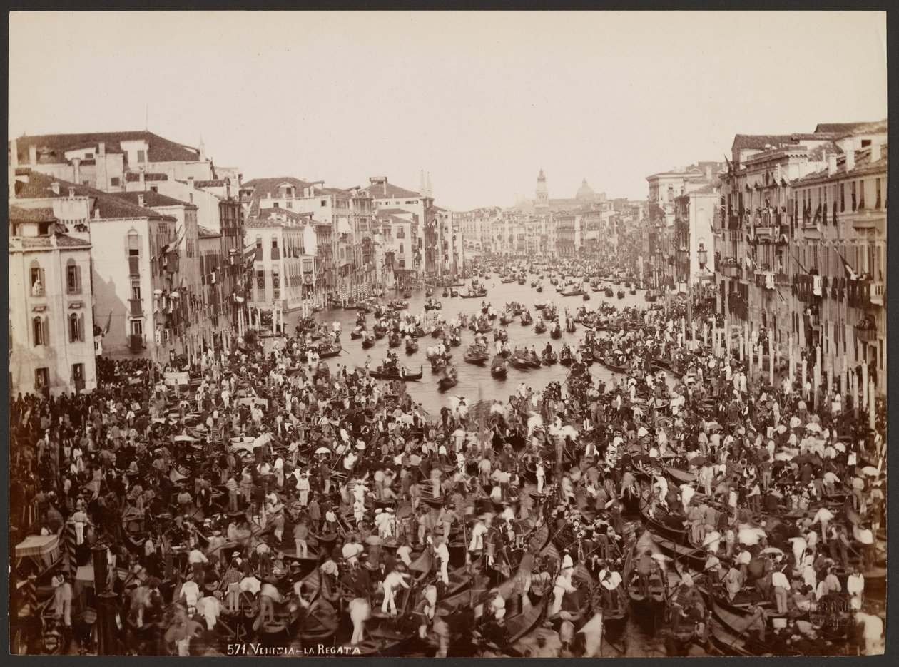 Venedig - Regattan av Giovanni Battista Brusa