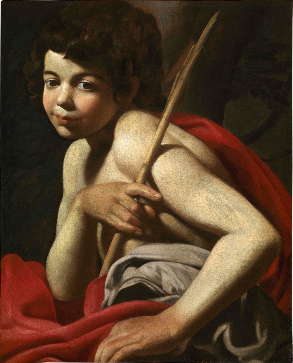 Johannes Döparen som pojke. av Giovanni Battista Caracciolo