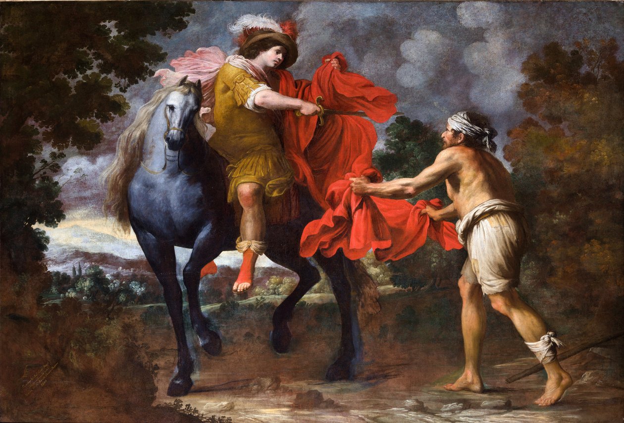 Sankt Martin och tiggaren av Giovanni Battista Carlone
