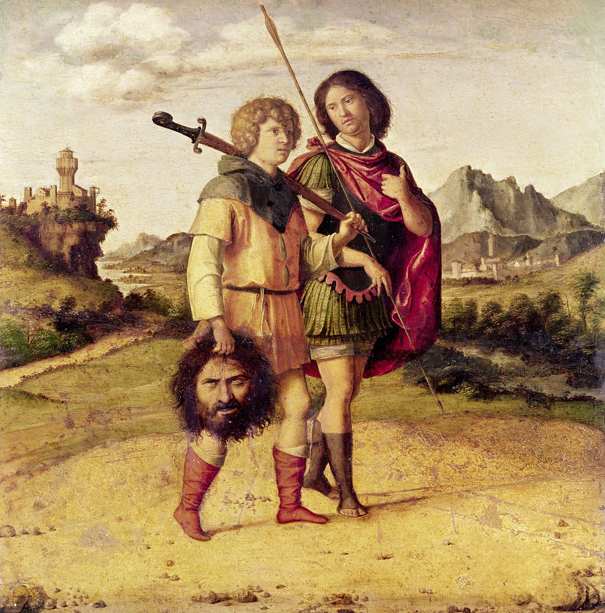 David och Jonathan, ca 1505-10 (olja på trä) av Giovanni Battista Cima da Conegliano
