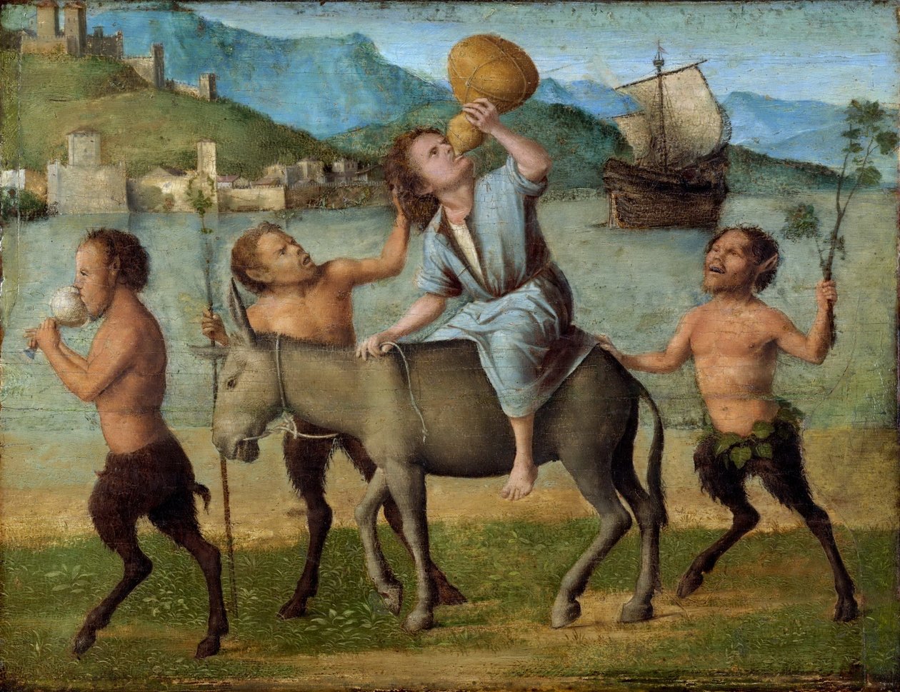 Silenus och satyrerna av Giovanni Battista Cima da Conegliano