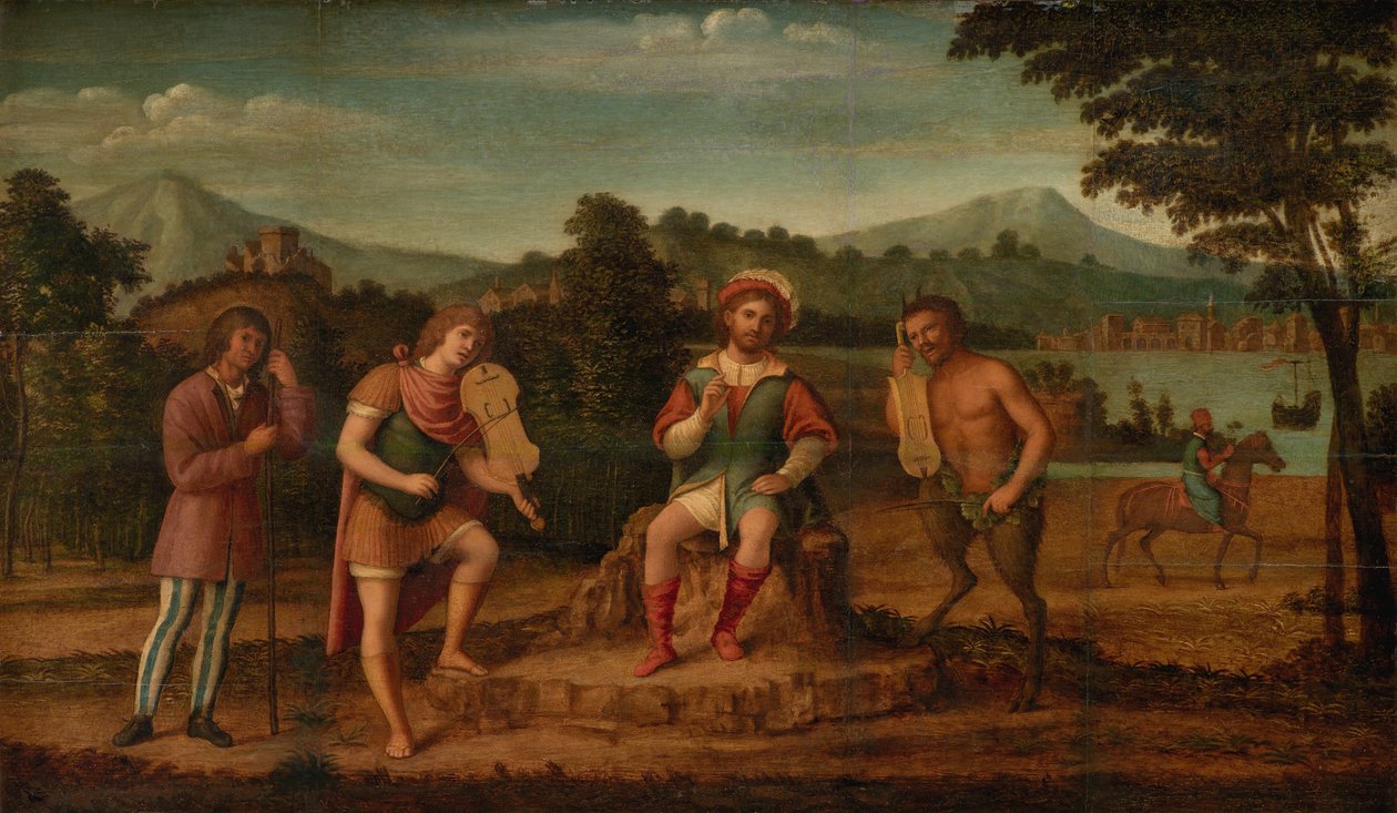 Midas dom. Musiktävlingen mellan Apollo och Marsyas av Giovanni Battista Cima da Conegliano