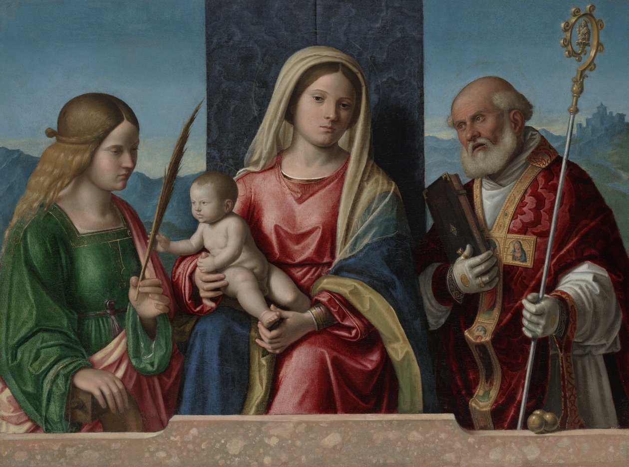 Jungfru och barn med de heliga Catherine och Nicholas, 1510-17 av Giovanni Battista Cima da Conegliano