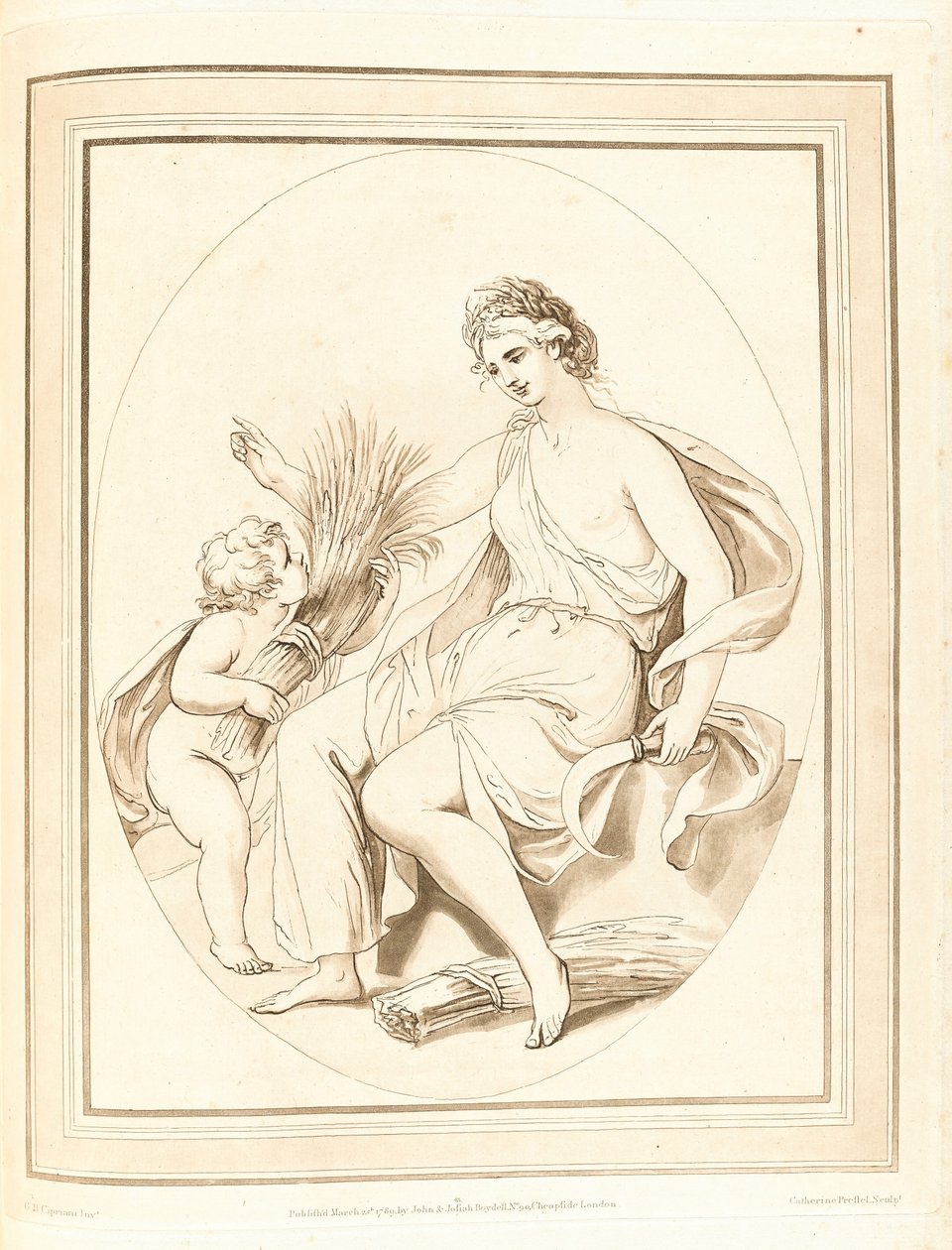 En samling tryck efter skisser och teckningar av den sena hyllade Giovanni Battista Cipriani, Esqr R.A. av Giovanni Battista Cipriani