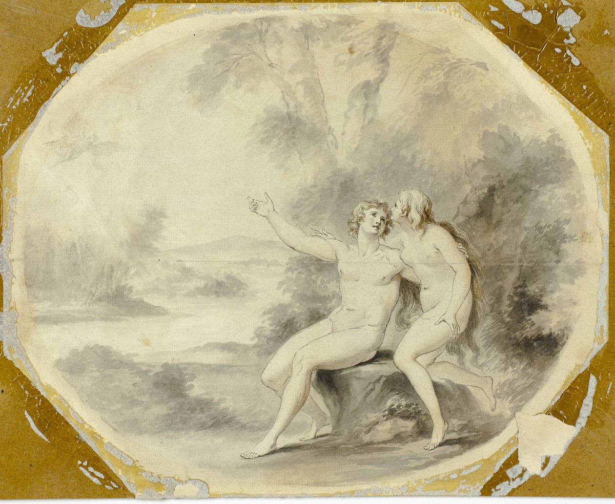 Adam och Eva i paradiset av Giovanni Battista Cipriani