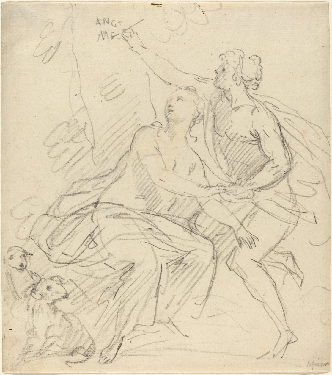 Angelica och Medoro av Giovanni Battista Cipriani
