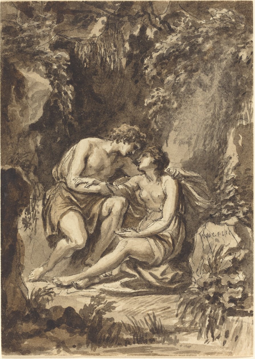 Angelica och Medoro av Giovanni Battista Cipriani