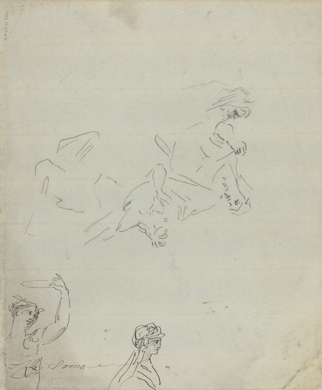 Figurstudier [verso] av Giovanni Battista Cipriani