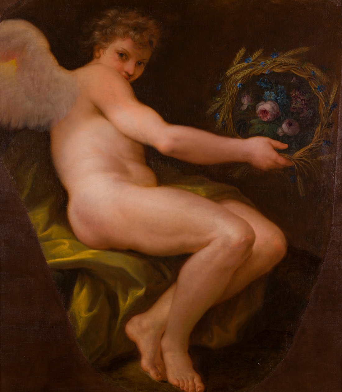 En av ett par allegoriska målningar: Peace and Plenty, ca 1747-85 (olja på duk) av Giovanni Battista Cipriani
