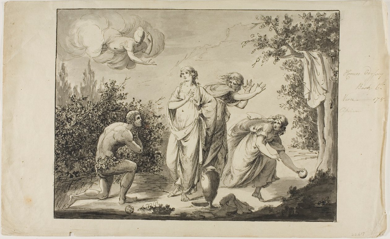 Ulysses och Nausicaa av Giovanni Battista Cipriani