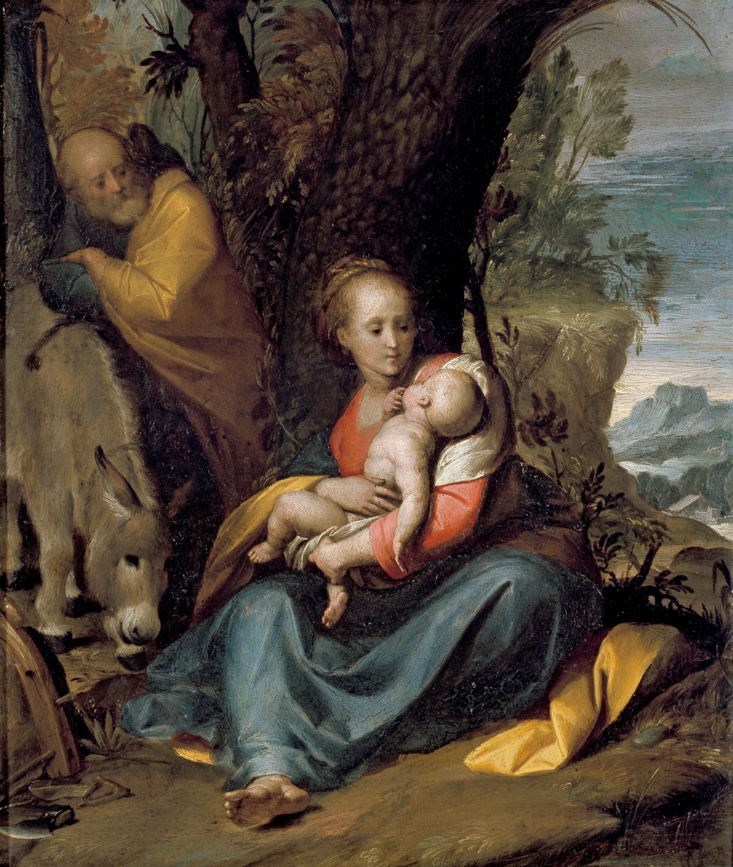 Resten på flykten till Egypten, c1598-1600 av Giovanni Battista Crespi