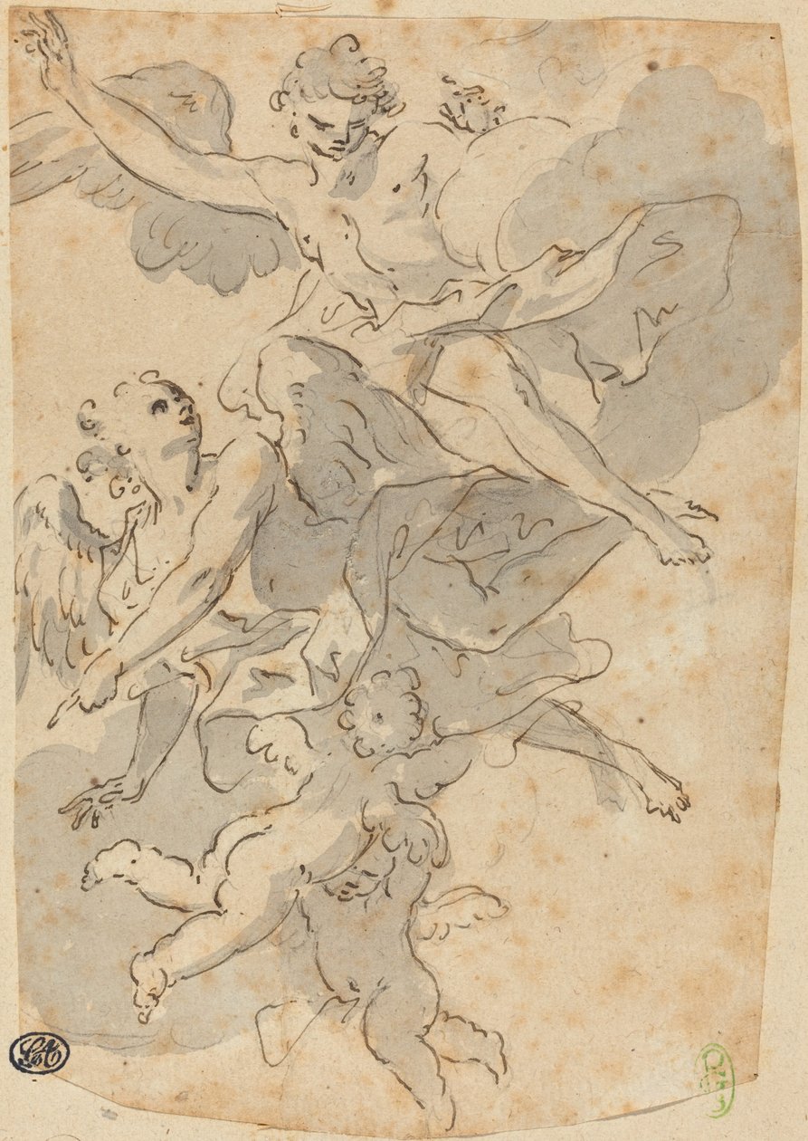Änglar och Putti av Giovanni Battista Crosato