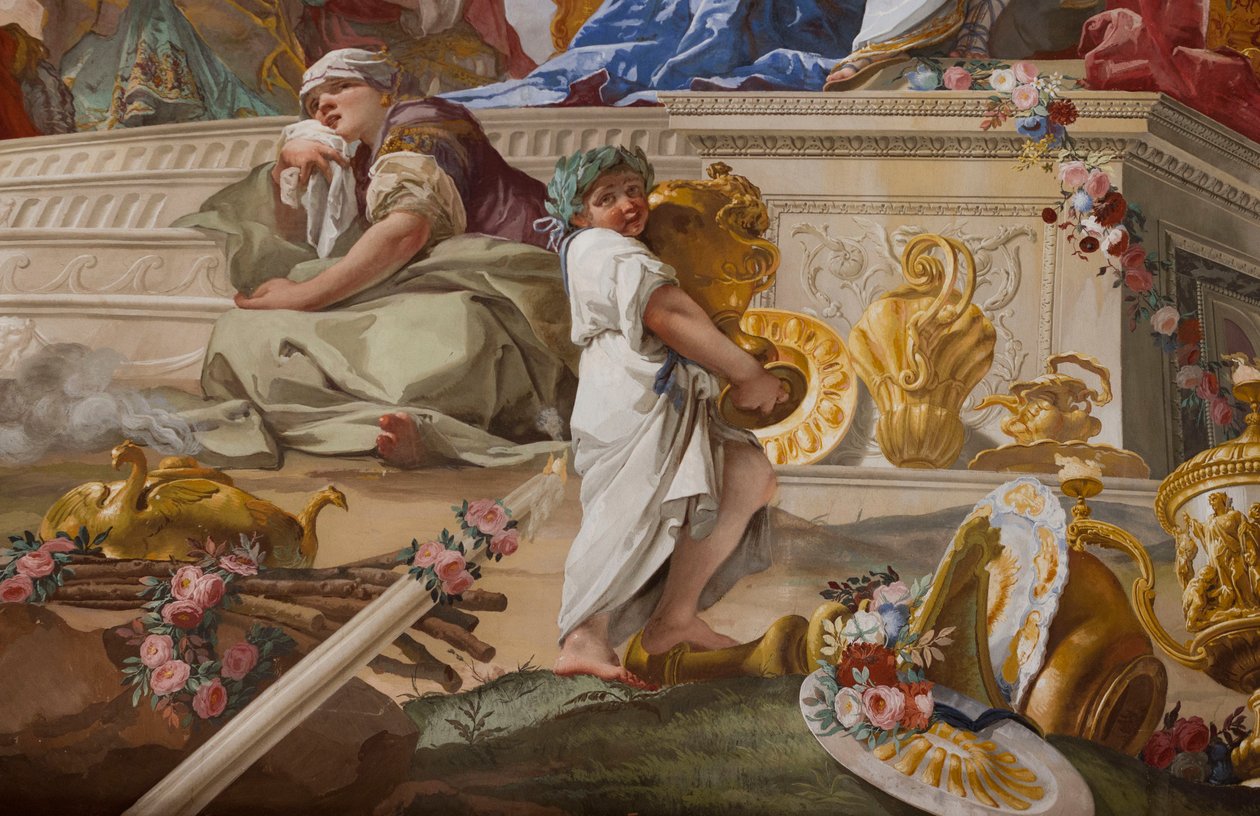 Offret av Iphigenia (Sacrificio di Iphigenia), detalj av Giovanni Battista Crosato