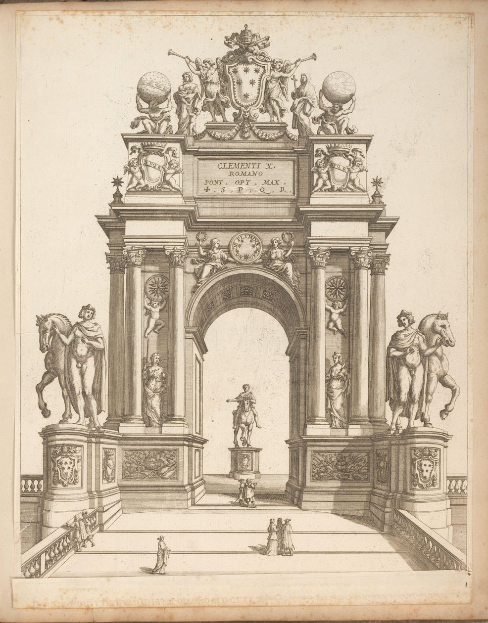 Triumfbåge för att hedra påven Clemens X av Giovanni Battista Falda