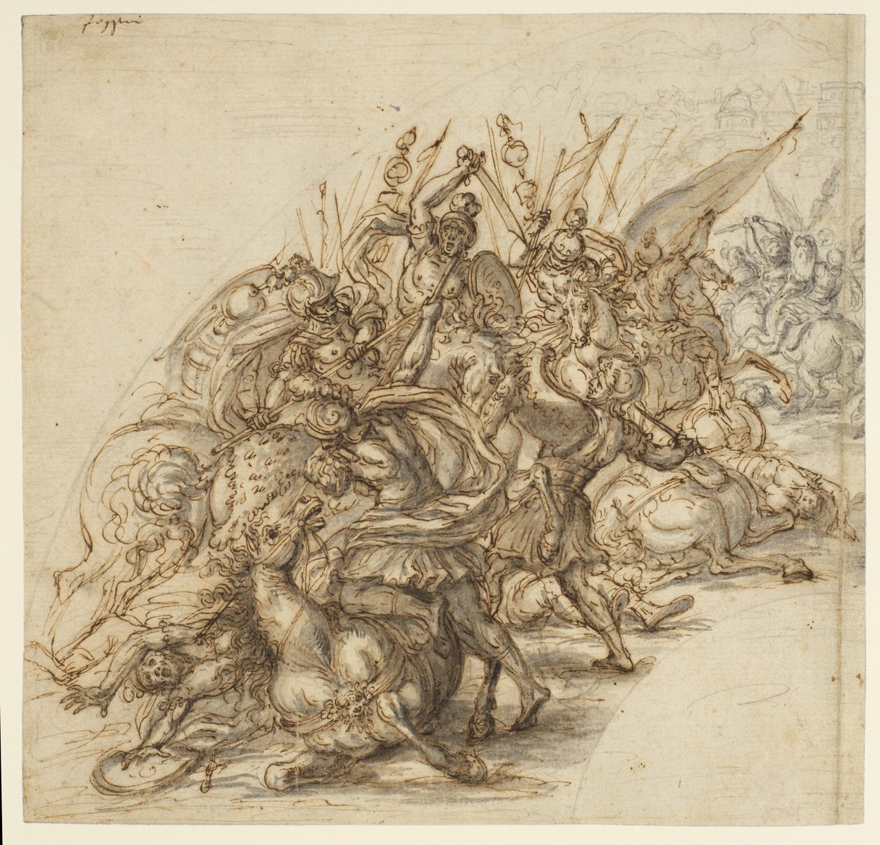 En stridsscen, av Giovanni Battista Foggini