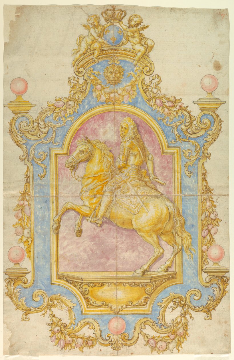 Ritning, väggdekoration för Cosimo III de