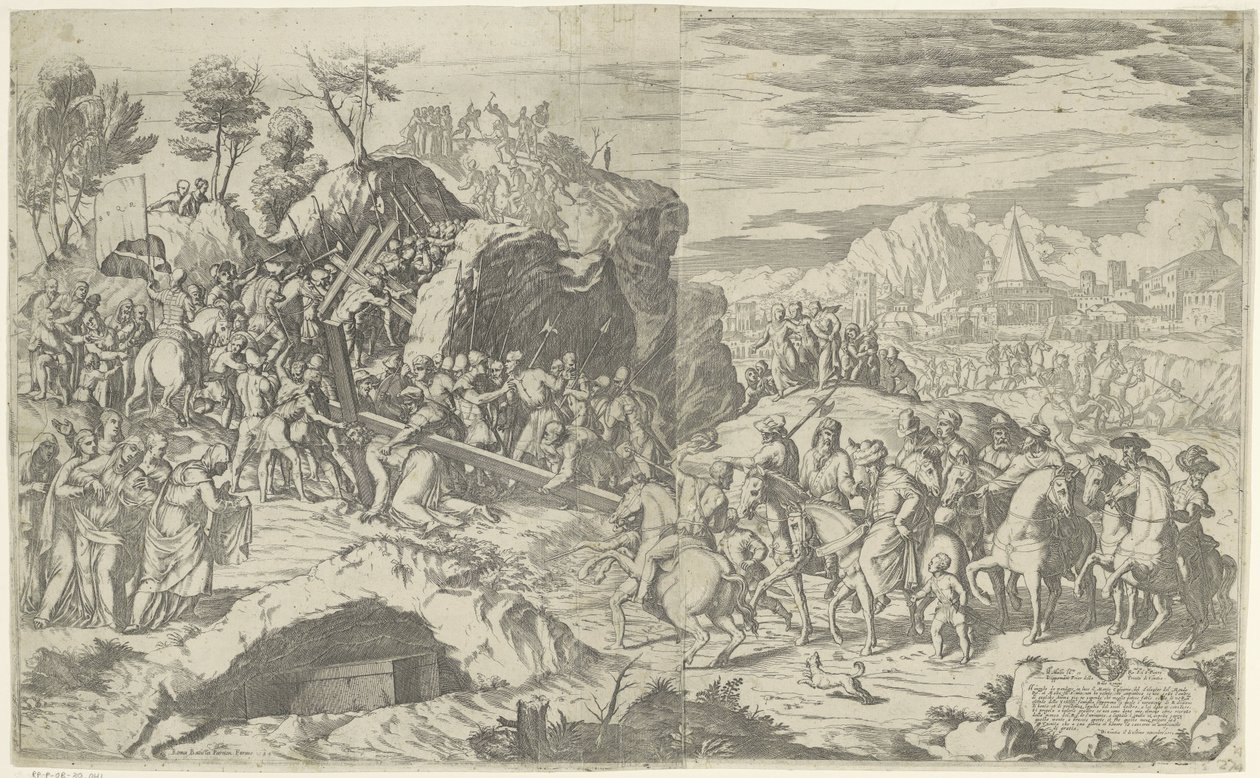 Kristus ger efter för korsets tyngd av Giovanni Battista Fontana