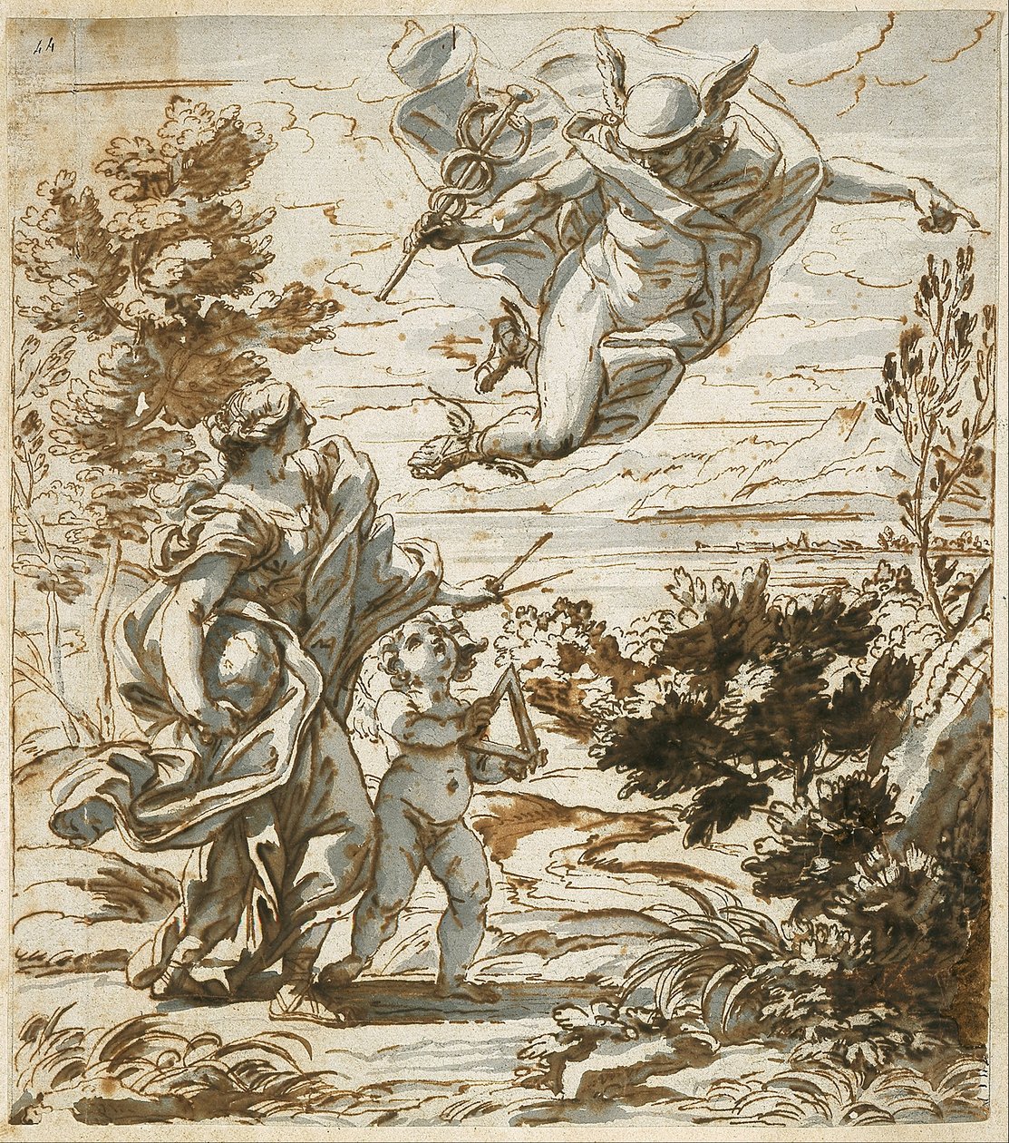 Mercury Ledande geografi av Giovanni Battista Gaulli