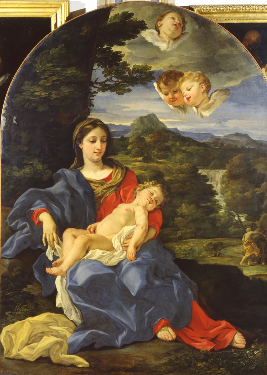 Vila under flygningen till Egypten av Giovanni Battista Gaulli
