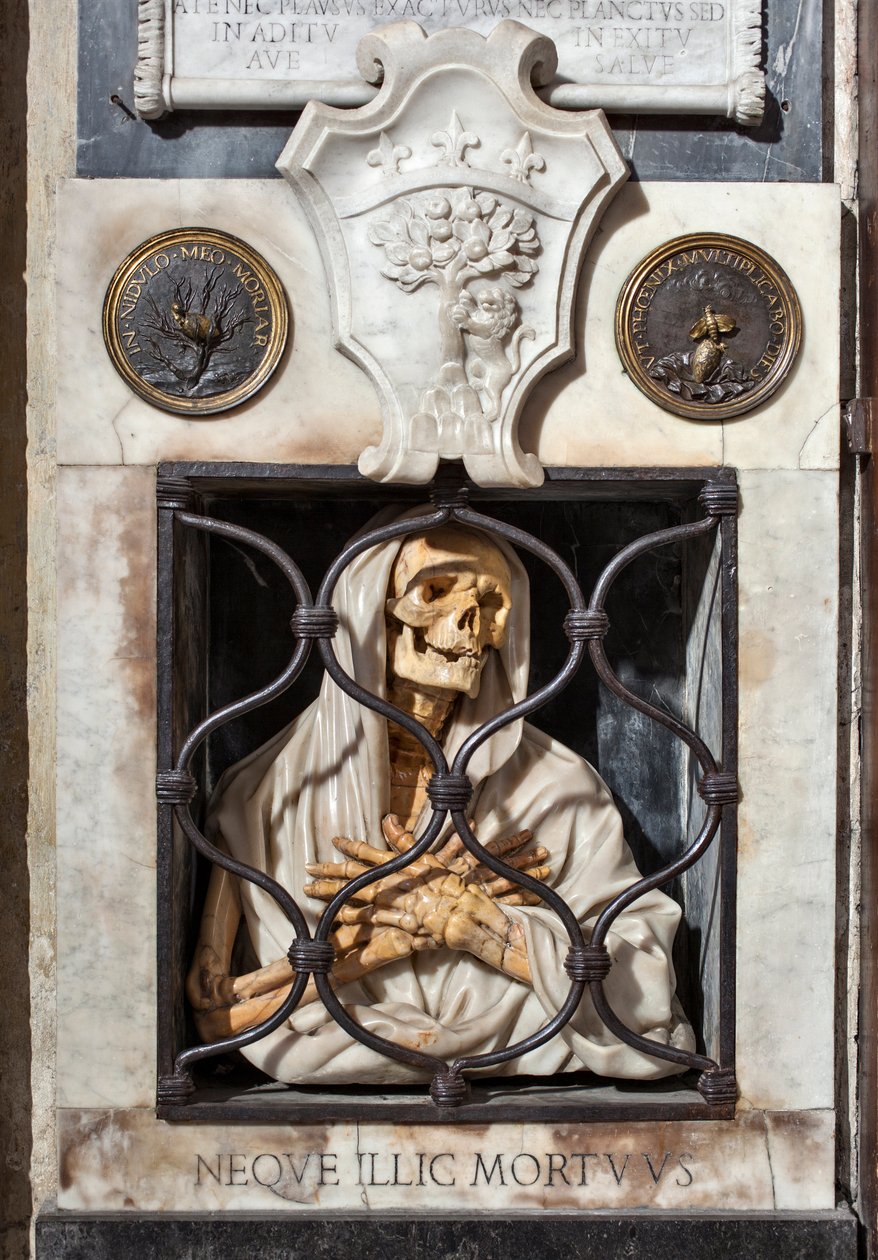 Döden i fängelset, från Gislenis grav (polykrom marmorskulptur av Giovanni Battista Gisleni