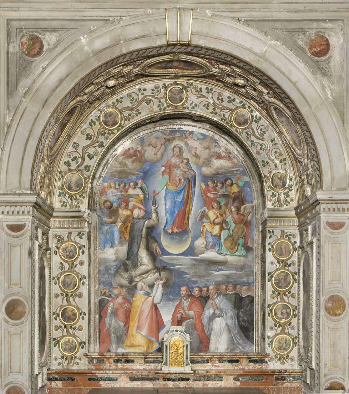 Vår Fru av Rosenkransen, c.1615 av Giovanni Battista Maganza