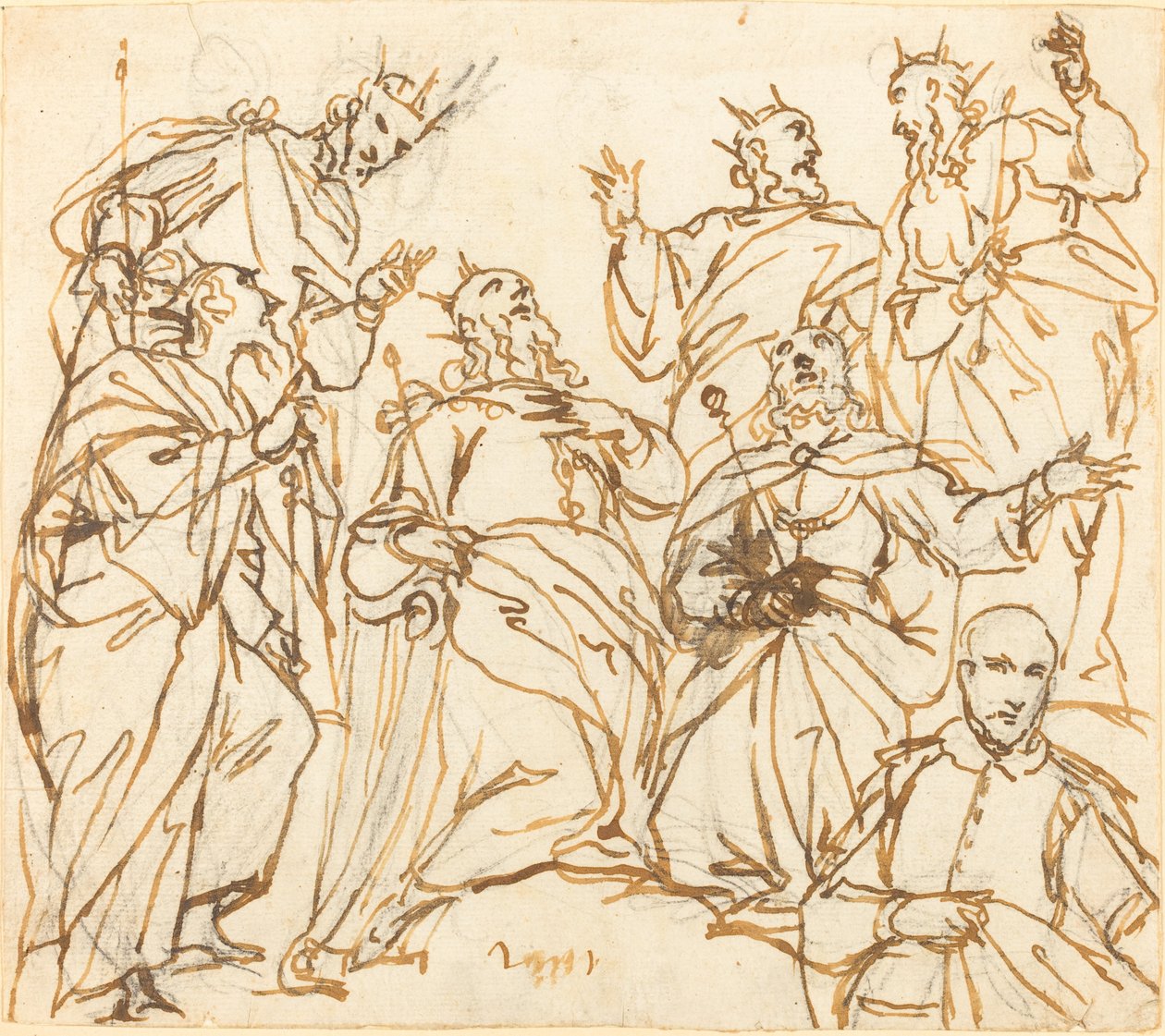 David och patriarkerna med en donator av Giovanni Battista Maganza II