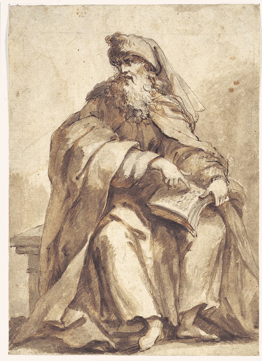 Sittande profet av Giovanni Battista Merano
